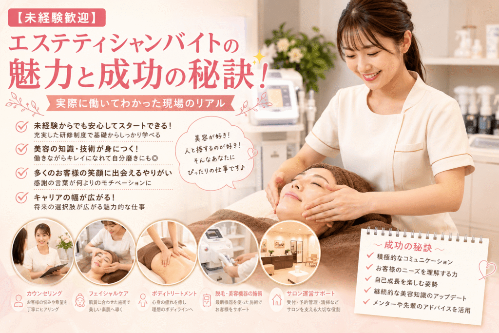 【未経験歓迎】エステティシャンバイトの魅力と成功の秘訣!