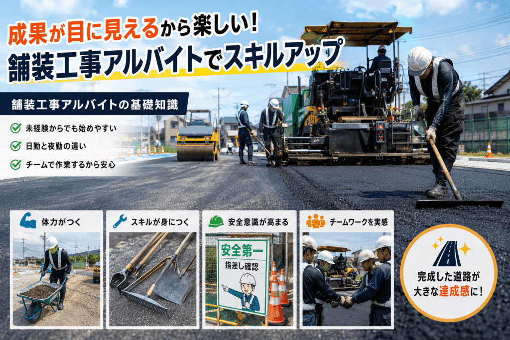 成果が目に見えるから楽しい!舗装工事アルバイトでスキルアップ
