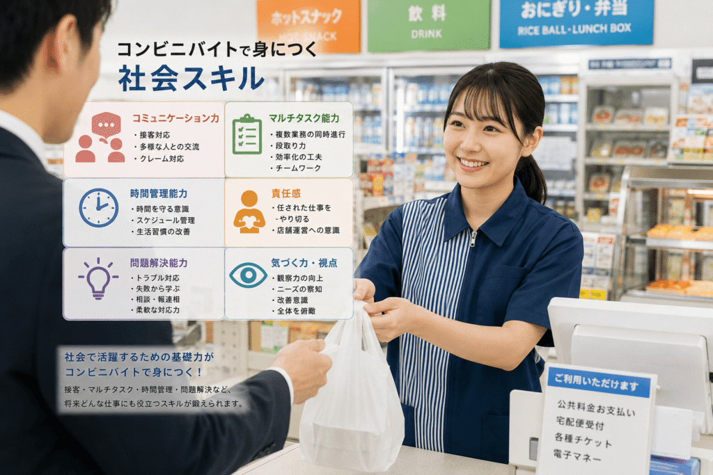 意外と深い!コンビニバイトで身につく社会スキルとは