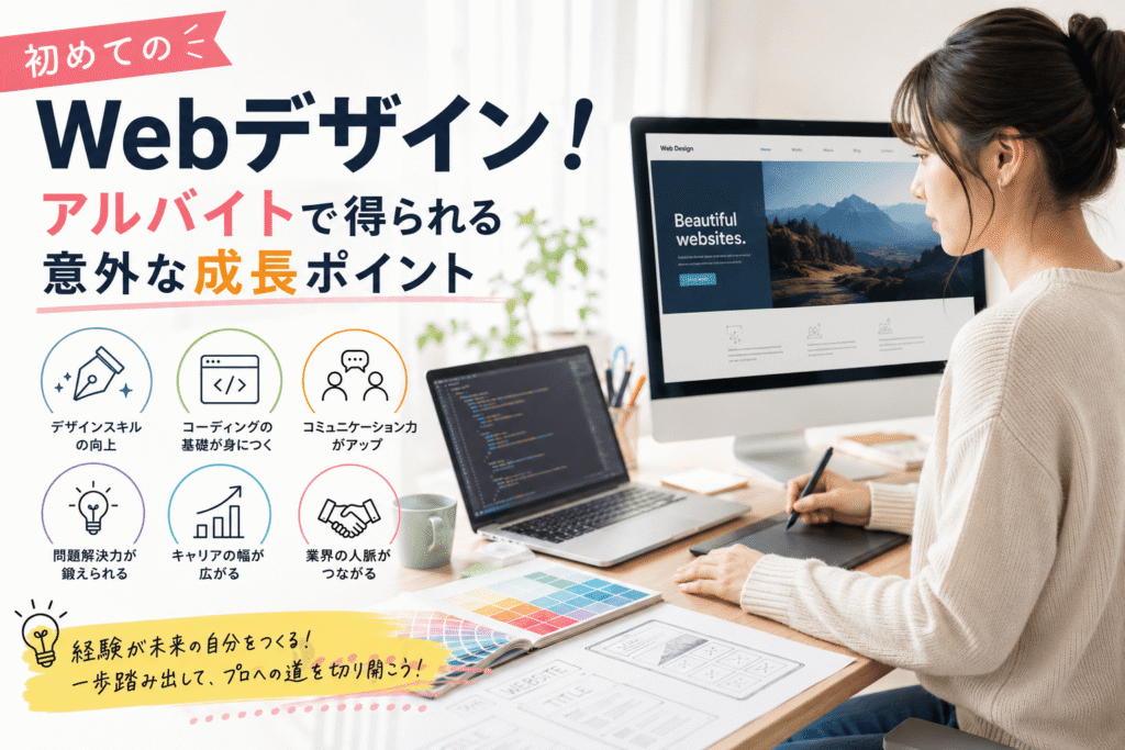 初めてのWebデザイン!アルバイトで得られる意外な成長ポイント