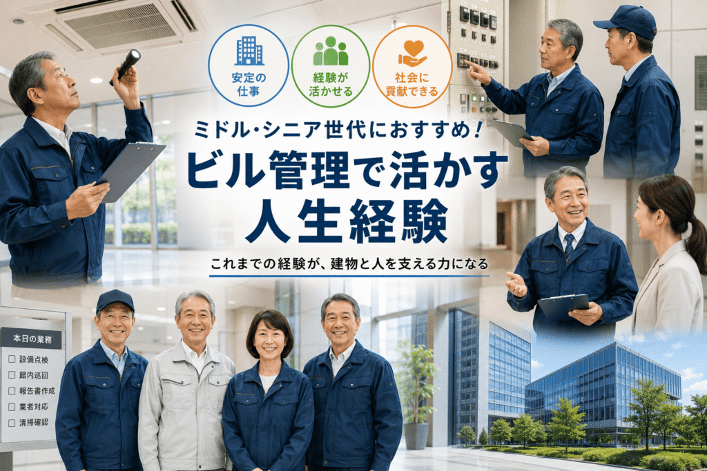 ミドル・シニア世代におすすめ!ビル管理で活かす人生経験