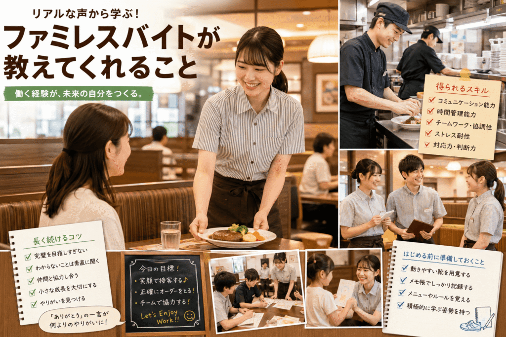 リアルな声から学ぶ!ファミレスバイトが教えてくれること