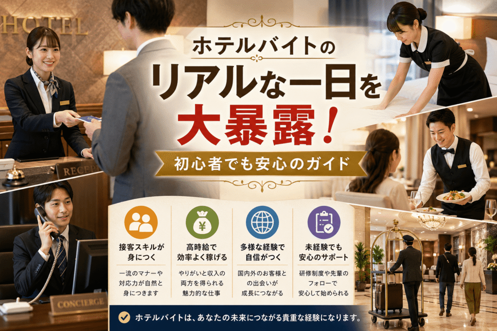 ホテルバイトのリアルな一日を大暴露！初心者でも安心のガイド