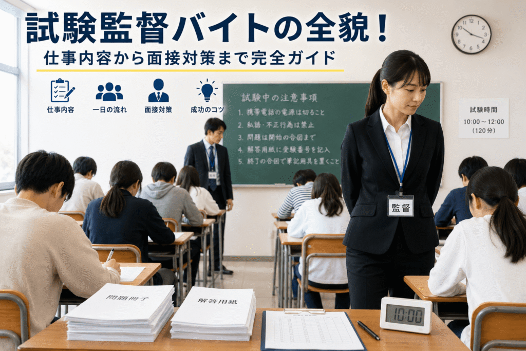 試験監督バイトの全貌!仕事内容から面接対策まで完全ガイド