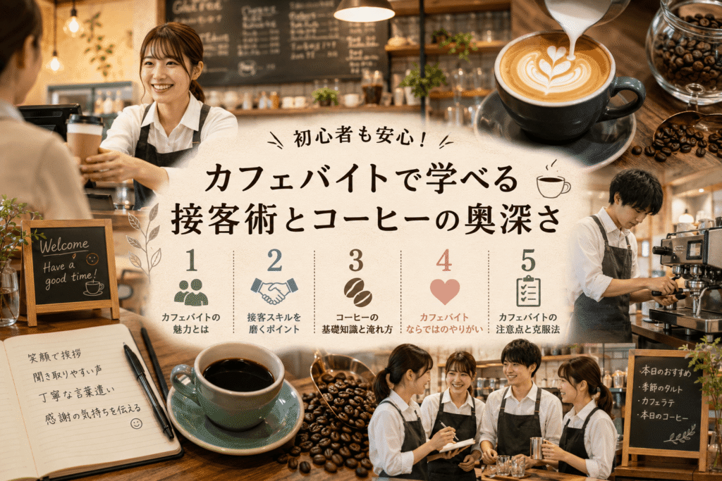 初心者も安心！カフェバイトで学べる接客術とコーヒーの奥深さ